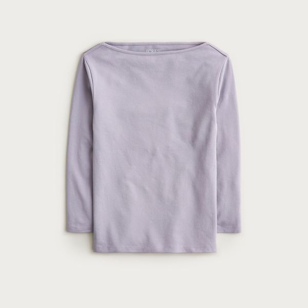 J.Crew Ballet-Sleeve Top in Lightweight Stretch Cotton Blend