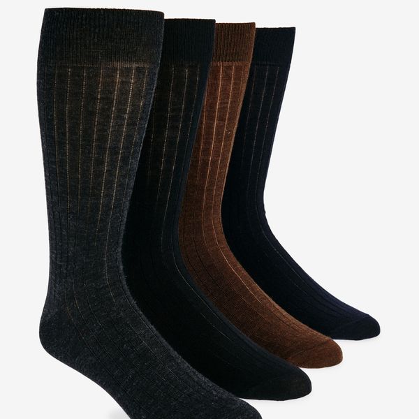 Nordstrom Assorted Merino Wool Blend Dress Socks - 4-Pack