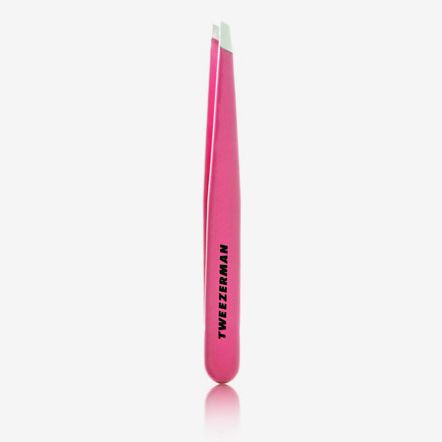 Tweezerman Neon Pink Stainless Steel Mini Slant Tweezer