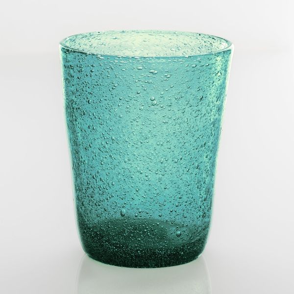 Maison Midi Turquoise Handmade Memento Matera Glass Tumbler