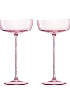 LSA Champagne Theatre Two-Piece Glass Champagne-Saucer Set