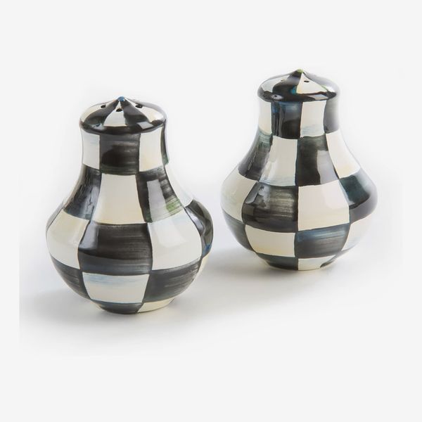 Mackenzie-Childs Courtly Check Enamel Salt & Pepper Shakers