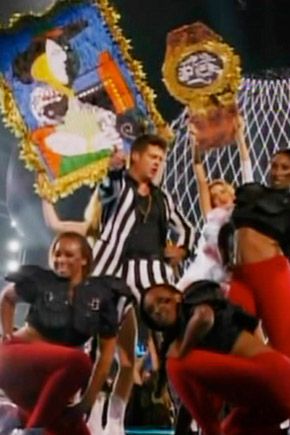 What's the message here, Thicke? That you haven't really made it until you own a Picasso, gold watch, and lady football team?