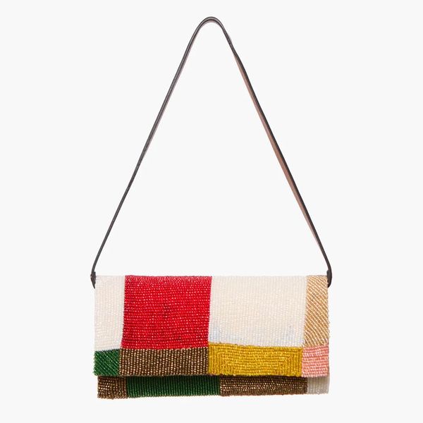 Chan Luu Beaded Silk Clutch Patchwork