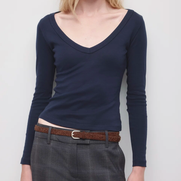 Kotn Low V-Neck Longsleeve