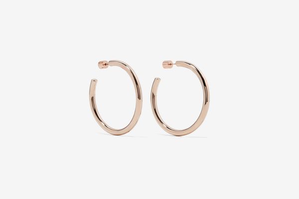 Jennifer Fisher Baby Lilly Rose Gold-plated Hoop Earrings