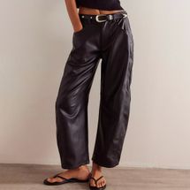 Free People We The Free Good Luck Vegan Barrel Trousers