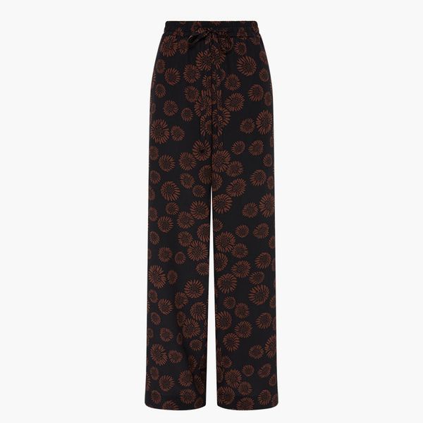 Matteau Floral-Print Silk Crepe de Chine Wide-Leg Pants