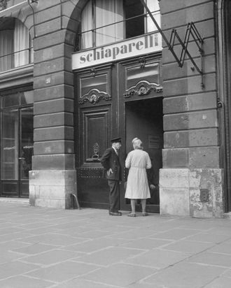 The building circa 1950. Now, just imagine Sharon Stone and a blue couch!