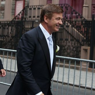 NEW YORK, NY - JUNE 30: Alec Baldwin attends Alec Baldwin and Hilaria Thomas' wedding ceremony at St. Patrick's Old Cathedral on June 30, 2012 in New York City. (Photo by Rob Kim/Getty Images)