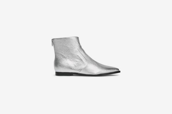 Sigerson Morrison Metallic Leather Ankle Boots