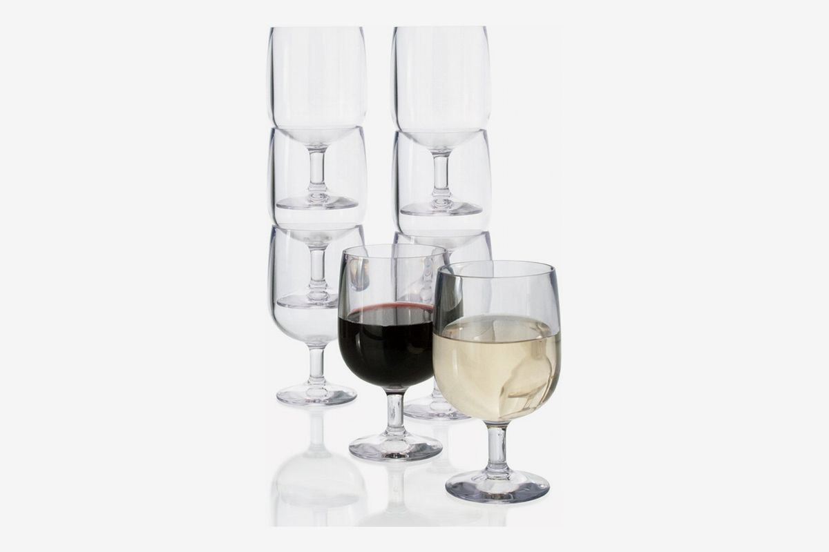 plastic wine flutes glasses