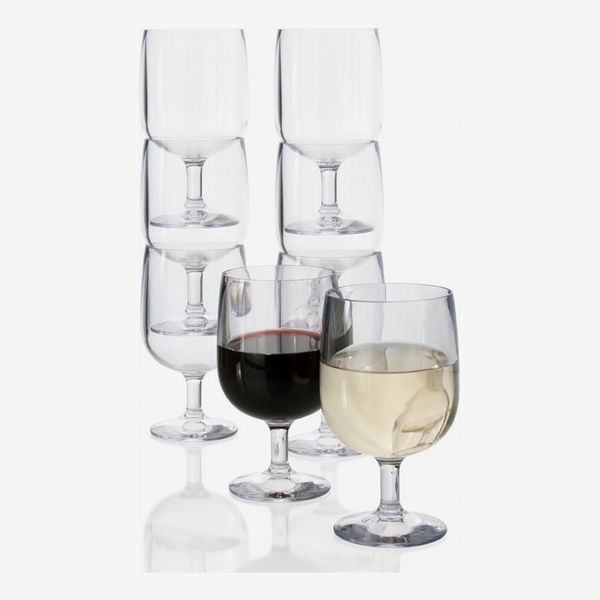 US Acrylic Stackable 8-ounce Plastic Wine Stems