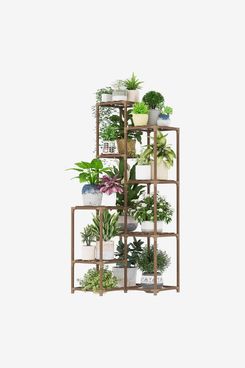 Bamworld Plant Stand Indoor Outdoor Corner Plant Shelf