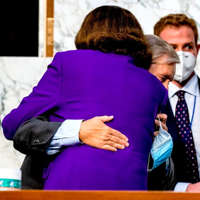 Amy Coney Barrett Hearings Dianne Feinstein Hugs Graham