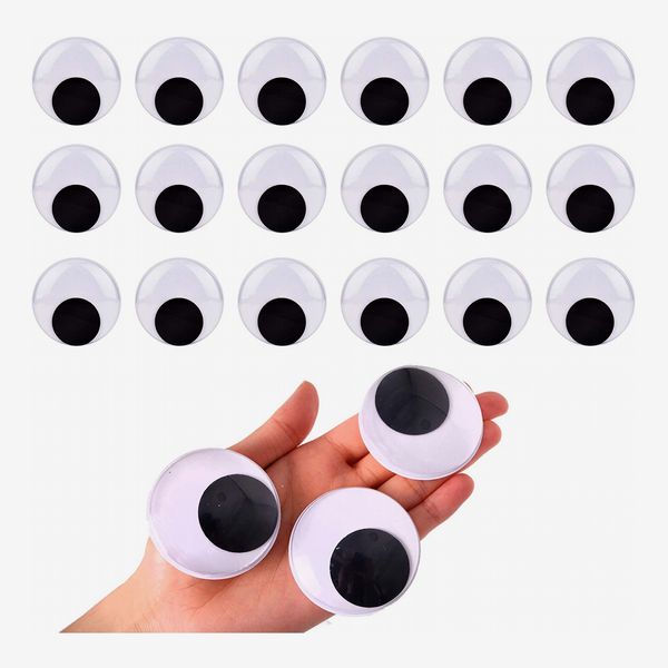 Beadnova 50mm Black Wiggle Googly Eyes Wobbly Eyes with Self Adhesive Sticker, 12 Pieces