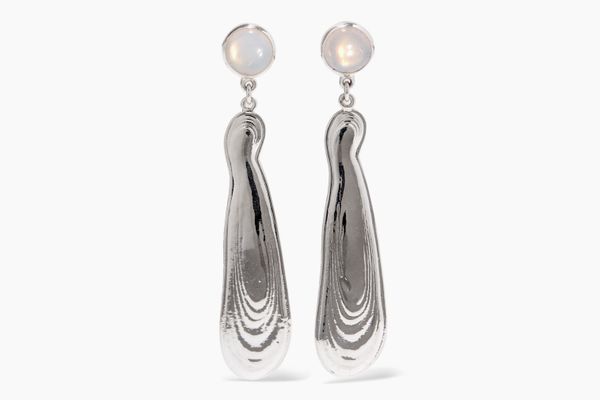 Leigh Miller + NET SUSTAIN Silver and Glass Earrings