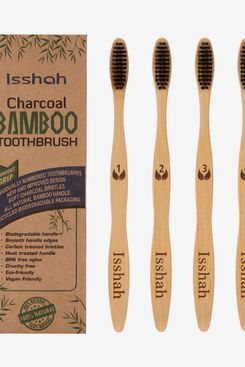Isshah Biodegradable Ecofriendly Natural Bamboo Charcoal Toothbrush