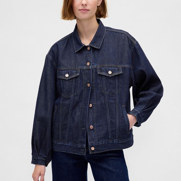Gap UltraSoft Oversized Balloon-Sleeve Icon Denim Jacket