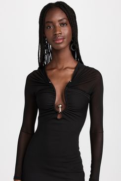 Christopher Esber Polar Orbit Ruched Shawl Minidress