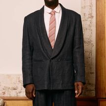 Small Talk Heavy Linen Twill Blazer