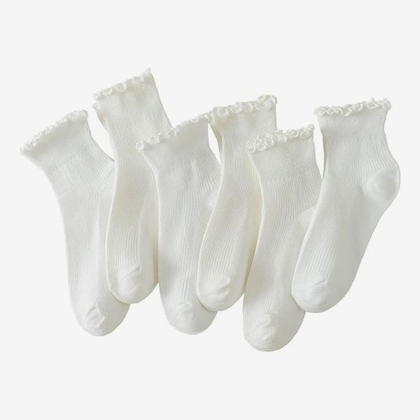 Hstyle 6 Pairs of Ruffle Socks