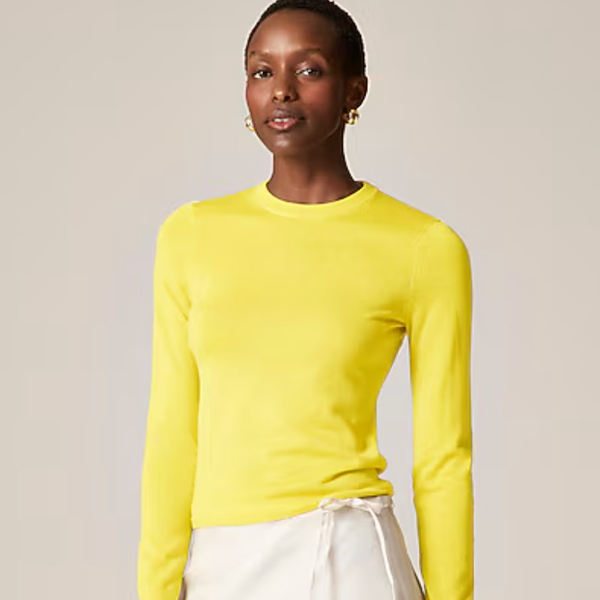 J.Crew Carolyn Fitted Crewneck Sweater in Merino Wool