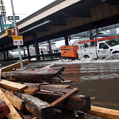 Damage downtown.