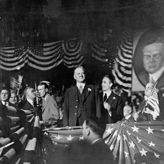 ca. 1928 --- Herbert Hoover Campaigning in New York.
