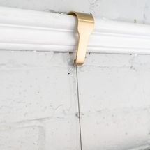 Artoftheshow Brushed Brass Picture Rail Hook & Hanger Set