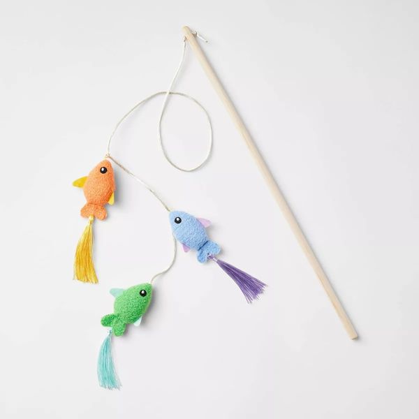 Boots & Barkley Fish Trio Wand Cat Toy