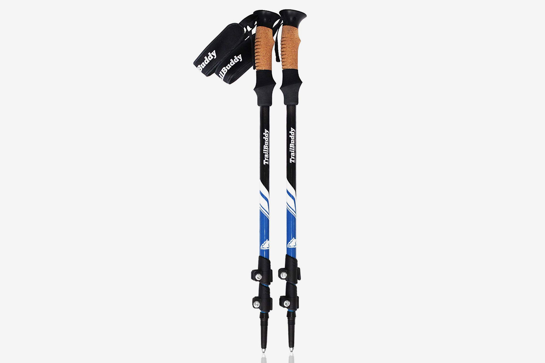 Lightweight Telescopic Walking Sticks FitTrek Trekking Poles Adjustable Ultralight Collapsible Hiking Poles for Climbing 2-pc//Pack