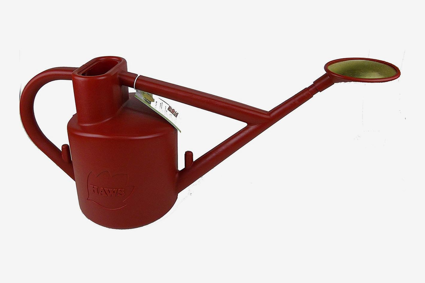 1L Haws Heritage Watering Can Brass Rose Red 