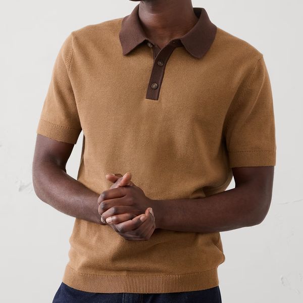 Banana Republic Factory Contrast-Placket Sweater Polo