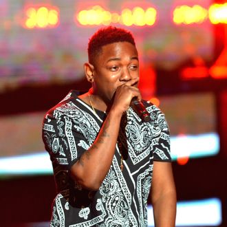 Kendrick Lamar performs onstage at the 2012 BET Hip Hop Awards at Boisfeuillet Jones Atlanta Civic Center on September 29, 2012 in Atlanta, Georgia.