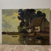 Sharlene Lisanne Large Moody Country Landscape Oil Painting