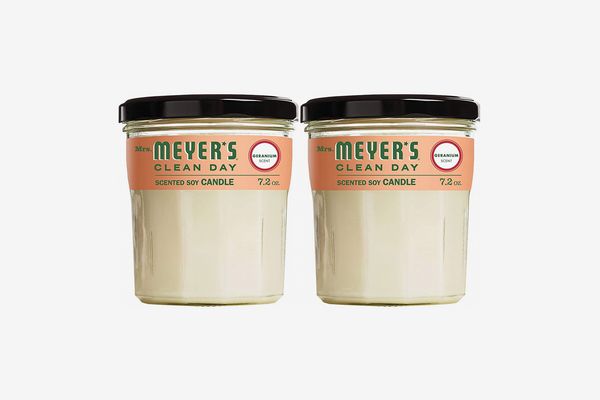 Mrs. Meyer's Clean Day Scented Soy Candle, Large Glass, Geranium