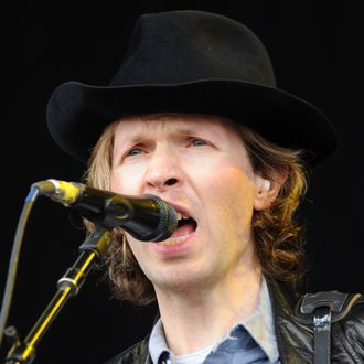 SAN FRANCISCO, CA - AUGUST 10: Musician Beck performs at the Lands End Stage during day 1 of the 2012 Outside Lands Music and Arts Festival at Golden Gate Park on August 10, 2012 in San Francisco, California. (Photo by Jeff Kravitz/FilmMagic)