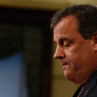 New Jersey Gov. Chris Christie speaks about his knowledge of a traffic study that snarled traffic at the George Washington Bridge during a news conference on January 9, 2014 at the Statehouse in Trenton, New Jersey. According to reports Christie's Deputy Chief of Staff Bridget Anne Kelly is accused of giving a signal to the Port Authority of New York and New Jersey to close lanes on the George Washington Bridge, allegedly as punishment for the Fort Lee, New Jersey mayor not endorsing the Governor during the election. 