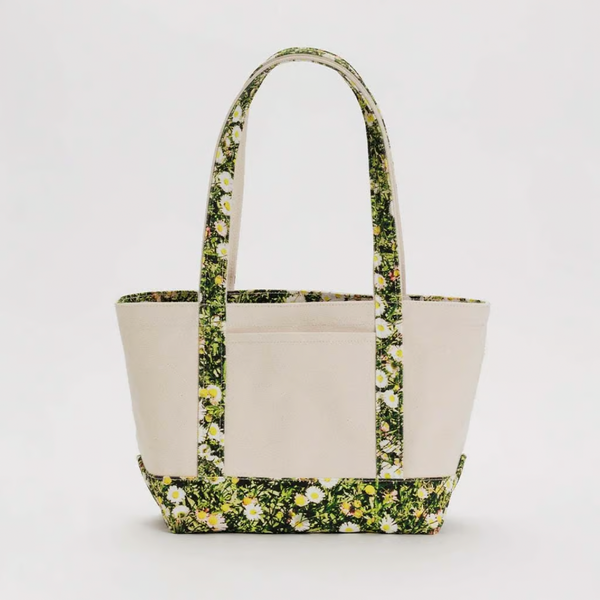 Baggu Small Heavy Canvas Tote Bag - Daisy