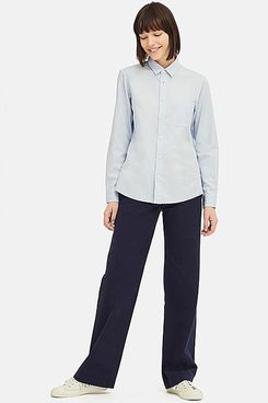 Uniqlo x Ines de la Fressange Cotton Twill Long-Sleeve Shirt