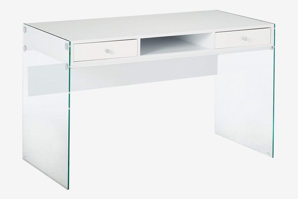 target glass computer desk