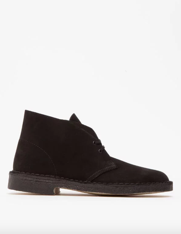 Clarks Desert Boot in Black Suede