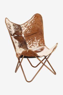  ASPECT Leather Cowhide Accent Butterfly Chair