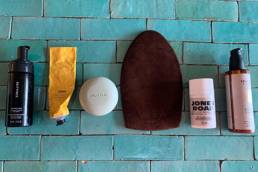 Jean Godfrey-June Has Perfected the Self-Tanning Routine. Let Her Teach You How.