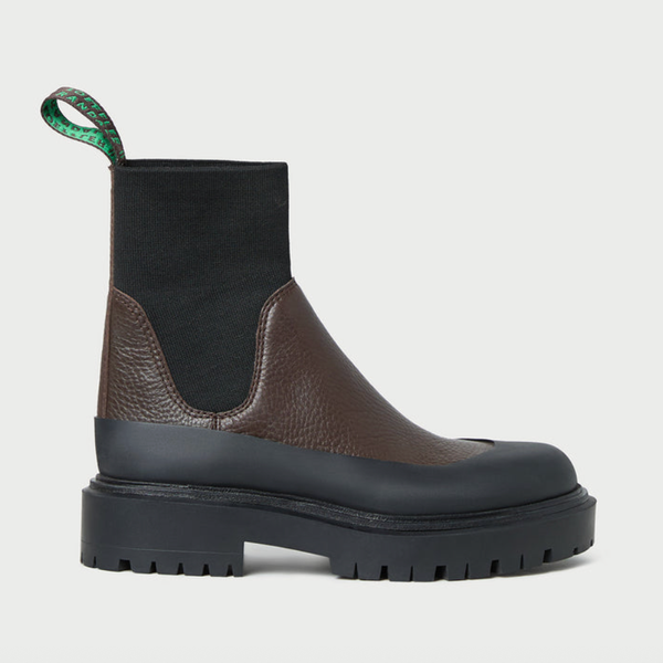 Loeffler Randall Suri Brown Leather Lug Boot