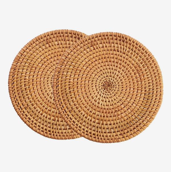 13” Natural Hand Woven Rattan Place Mats