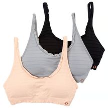 Danskin Seamless Texture Bralette, 3-Pack