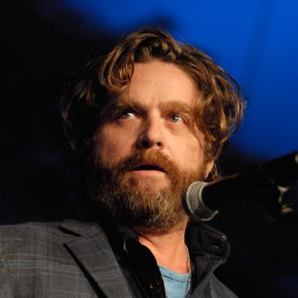 SANTA MONICA, CA - OCTOBER 19: Actor Zach Galifianakis performs at the Festival Supreme comedy and music festival on the Santa Monica Pier on October 19, 2013 in Santa Monica, California. (Photo by Michael Tullberg/Getty Images)