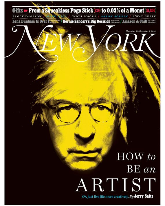 Jerry Saltz As Three Artists on the Cover of ‘New York